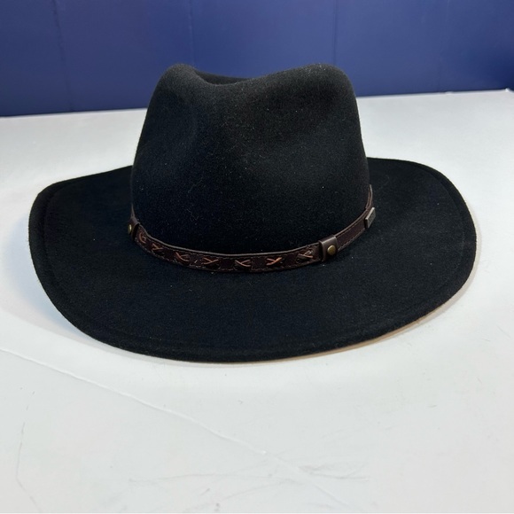 Conner‎ Handmade Crossroads Crushable Black Wool Hat Size L